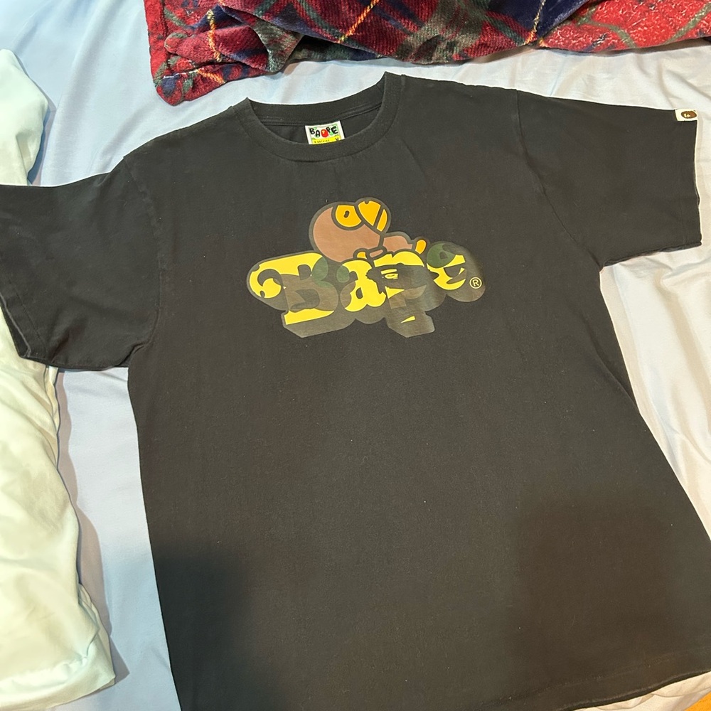 Bape Black and Yellow Camo Short Sleeve Tee